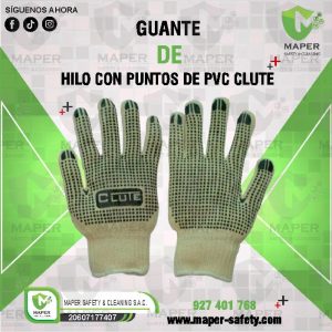GUANTE DE HILO CON PUNTOS DE PVC CLUTE