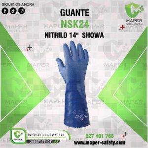 GUANTE NSK24 NITRILO 14" SHOWA