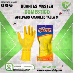 GUANTES MASTER DOMESTICO AFELPADO AMARILLO TALLA M