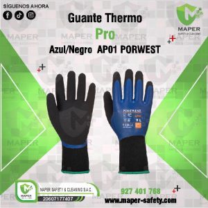 Guante Thermo Pro Azul/Negro  AP01 PORWEST