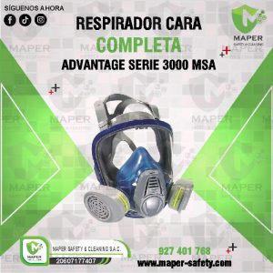 RESPIRADOR CARA COMPLETA ADVANTAGE SERIE 3000 MSA