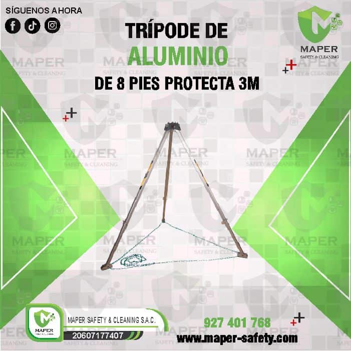 TRÍPODE DE ALUMINIO DE 8 PIES PROTECTA 3M