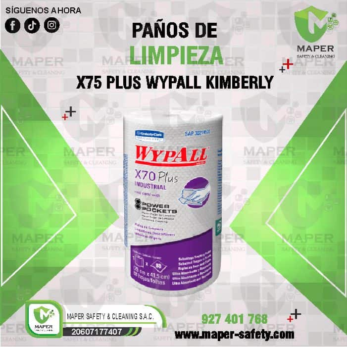 PAÑOS DE LIMPIEZA X70 PLUS WYPALL KIMBERLY
