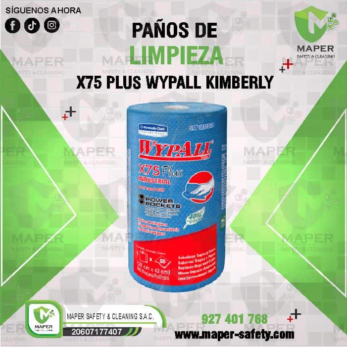 PAÑOS DE LIMPIEZA X75 PLUS WYPALL KIMBERLY