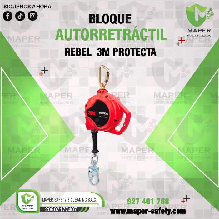 BLOQUE AUTORRETRÁCTIL REBEL 3M PROTECTA