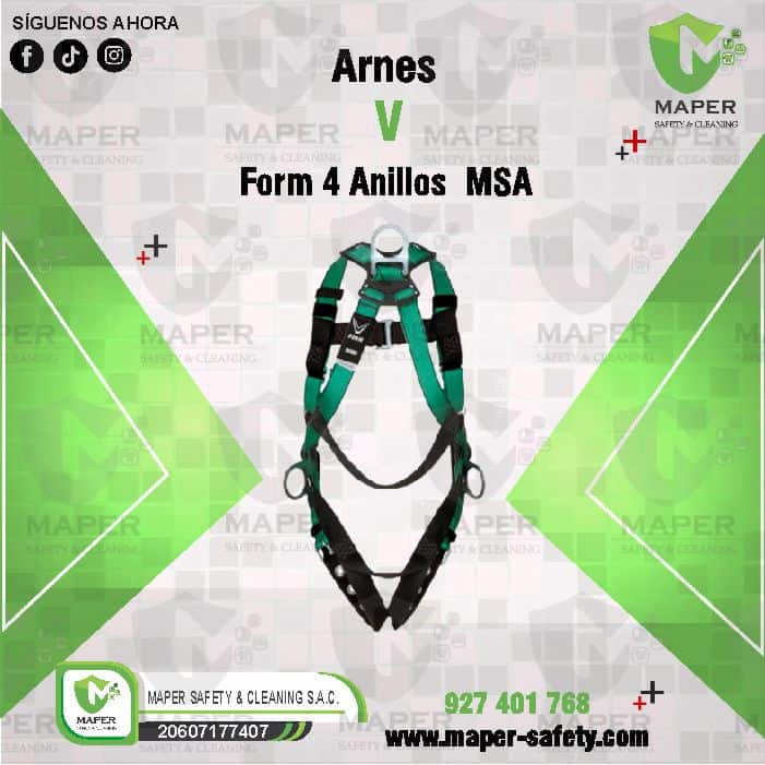 Arnes V Form 4 Anillos MSA