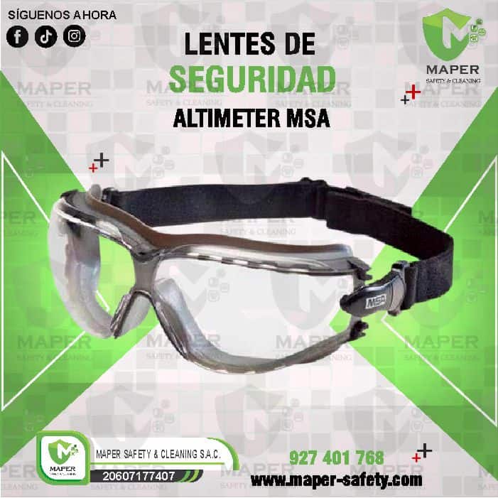 LENTE DE SEGURIDAD ALTIMETER MSA
