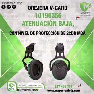 OREJERA V-GARD 10190356 ATENUACIÓN BAJA, CON NIVEL DE PROTECCIÓN DE 22DB MSA