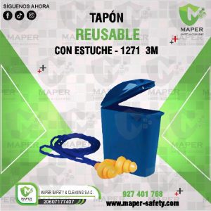 TAPÓN REUSABLE CON ESTUCHE - 1271 3M