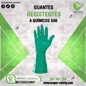 GUANTES RESISTENTES A QUÍMICOS G80